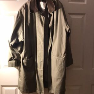 3/4 length size 14 green with brown collar